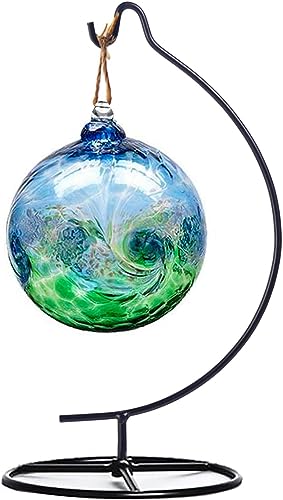 Ornament Display Stand Air Plant Stand Iron Hanging Stand Flower Pot Stand Rack Holder for Hanging Glass Globe Witch Ball Terrarium Christmas Ornament and Home Wedding Decoration (Moon shape2)