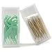 MatFirsmo Cotton Swab Holder for Travel, 2 Pcs Portable Small Dental Floss Holder Clear Plastic Cotton Pad Holder, Travel Floss Picks Case Storage Containers with Dustproof Lid