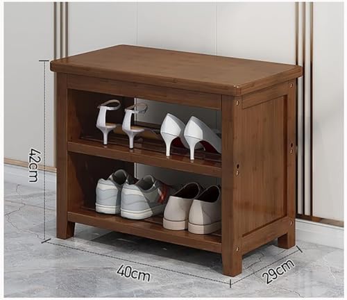 Banc à chaussures assis et étagère compacte pour un rangement optimal - 2