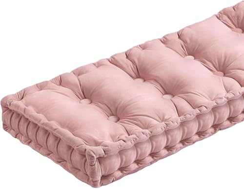 �����Ƌ�p�x���`�N�b�V���� 42x16�C���` �x���x�b�g �L�b�`���E�_�C�j���O �s�A�m�x���` ���ӃV�[�g�N�b�V���� �^�t�g���H �p�e�B�I�E�|�[�`�X�C���O�p���߃p�b�h(Pink,32x12x4in)