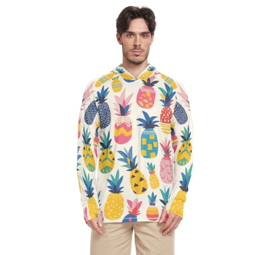 Rash guard homme amusant tropical t-shirt protection solaire manches longues running