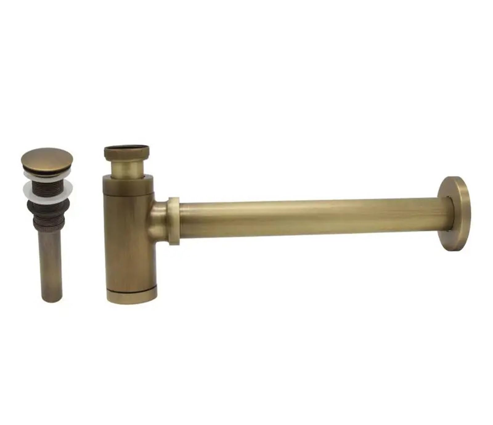 1 Stück Flaschensiphon Aus Messing, Rund, Siphon für Waschbecken