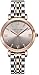 Étanche Mode Quartz Femmes ES Bande en Acier Inoxydable Poignets Classique Diamant Femmes s Contemporain Chronographe Poignet pour Femmes (Couleur: Or Rose Farine Blanche)-Surface Gris Or Rose Up