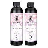 SANAAA Gomma siliconica liquida, stampi in silicone per versare, rapporto di miscelazione 1:1, 25 A, silicone per stampi in silicone, stampi in resina, stampi per candele, stampi fai da te (640 g)