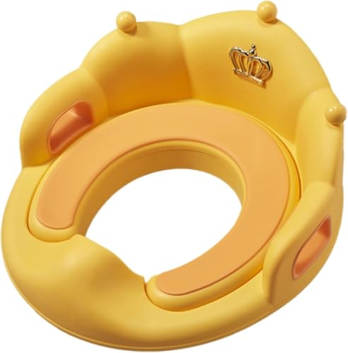 トレーニング おまる 幼児用便座 補助便座 ベビートイレトレーニング便座 子供用トイレトレーニングトイレ トイレトレーニングシート滑り止めソフト便座クッションパッド 安定した便座 (黄色)