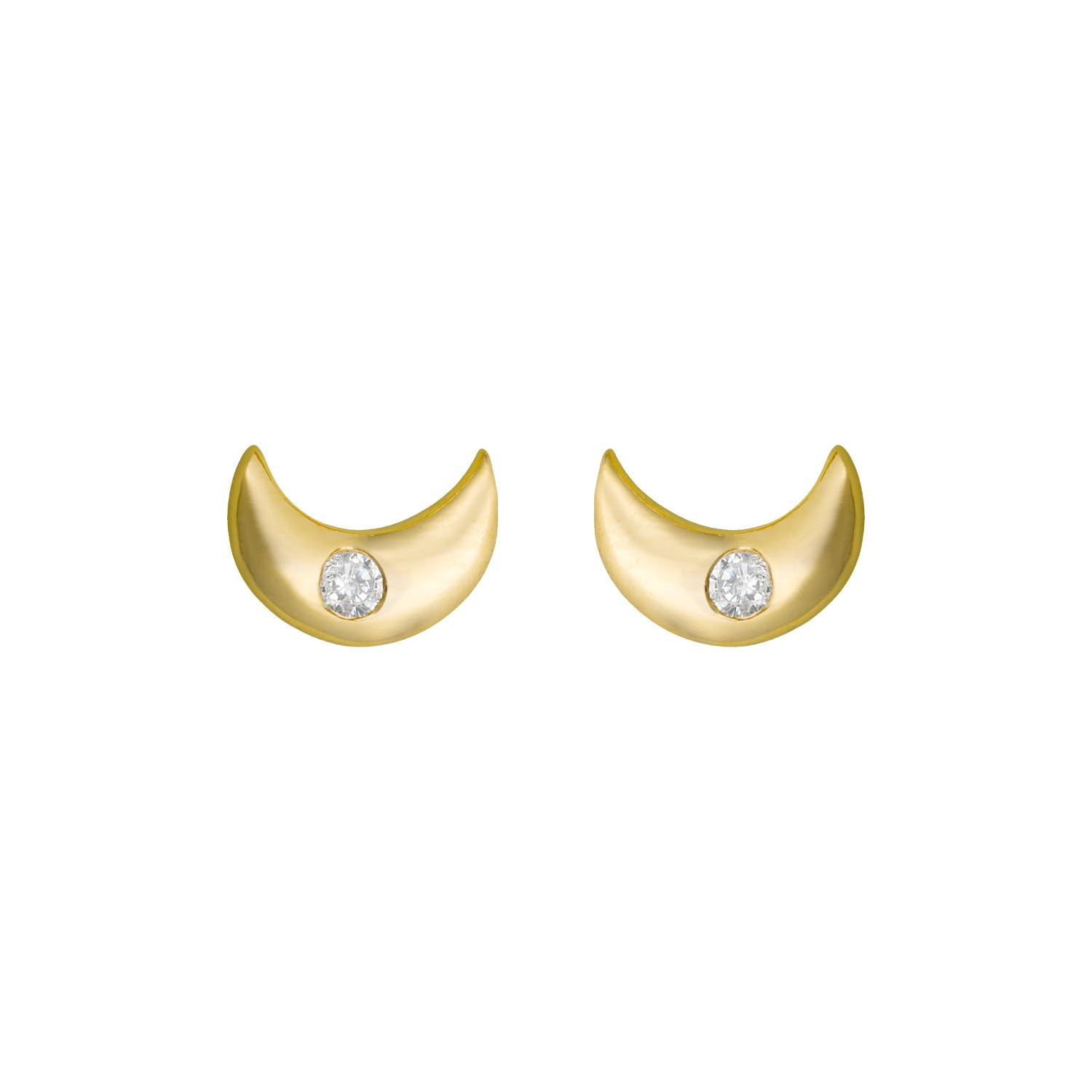 maira 925 Sterling Silver 18K Gold-Plated Moon Earrings | Lightweight & Stylish Jewelry | Gift For Women & Girls-picture-55