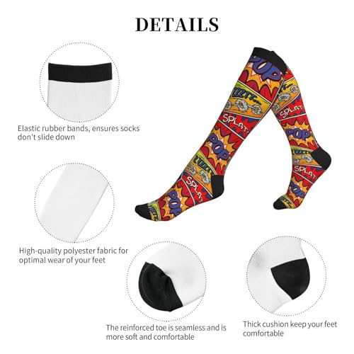 Image of Compression Socks for Women Men Circulation Graduated Supports Socks for Running Travel Nurse Athletic Sports