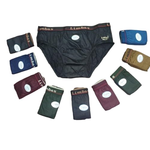 ELLAI Style Icon Men’s Briefs | Pack of 6 | Cotton Rich Innerwear | Comfortable Fit | Outer Elastic Underwear | Assorted Colours-image-14