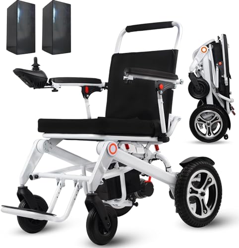 2023 16AH Battery Electric Wheelchairs for Adults, Folding Electric Wheelchairs, 20Miles Travel Range,Foldable Electric Wheelchairs for 300 pounds, All Terrain Wheelchair