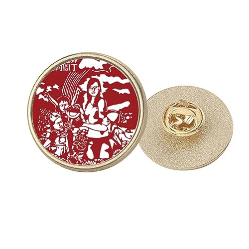 Clip de corte de papel chino con pin redondo de metal mediano para solapa