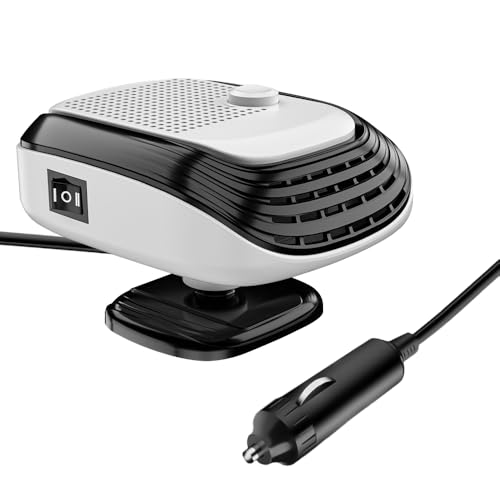 KQWVZ Autoheizung, 360° Tragbare 12v Anti-Beschlag Auto-Heizung Mit Zigarettenanzünder-Stecker, Heizlüfter Für Auto, schnelles Heizgerät zum Abtauen von Windschutzscheiben