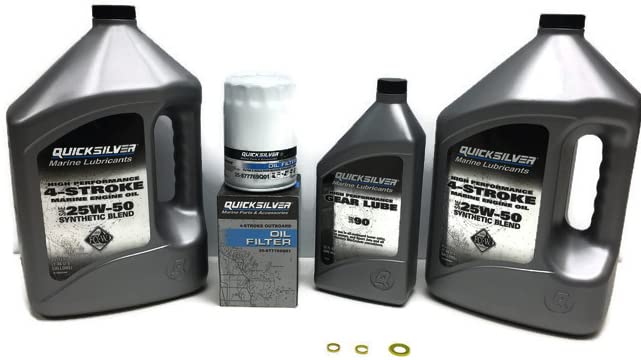 Mercury VERADO Quicksilver Oil Change Kit w/Lower Unit Hi-Performance Gear Lube & Gaskets L6 200/225/250/275/300/350/400/400R Models