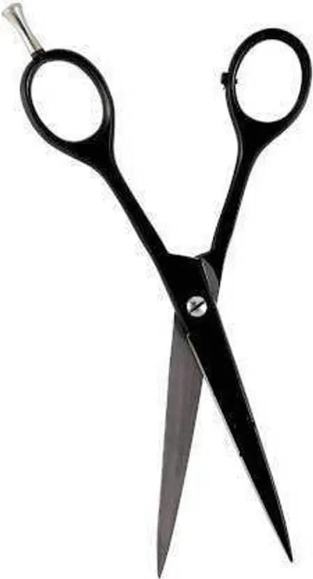 Professional Black Hair and Moustache Scissors – Stainless Steel, Precise Cutting, for Home and Salon Use