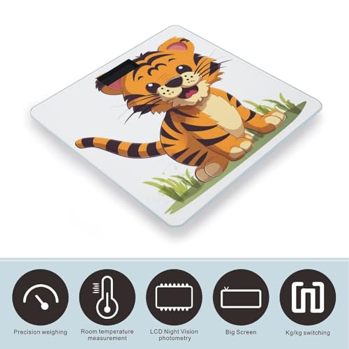 Báscula digital de baño con capacidad 400lb y vidrio templado miniatura 3
