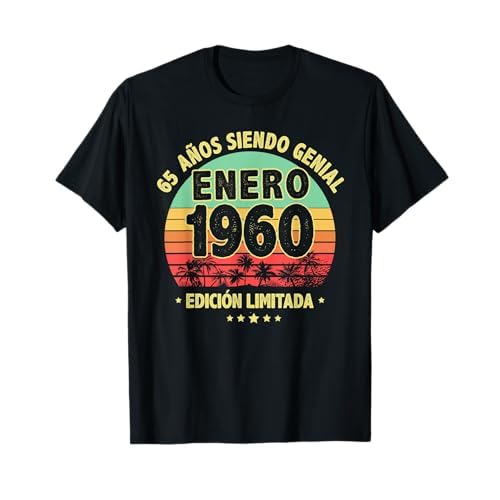 Enero 1960 65 Años Hombre Cumpleaños Regalo Enero 1960 Camiseta