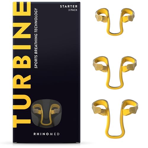 Rhinomed Turbine Nasal Dilator for Athletic Breathing - Trial 3pk - Improves Airflow During Exercise - Nasal Dilators for Exercise - Internal Nasal Dilator - Lightweight