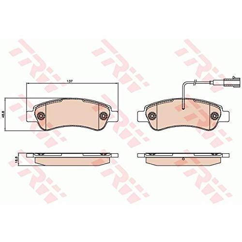 Plaquettes de frein TRW GDB2068 friction haute performance arrière Fiat Ducato 2006