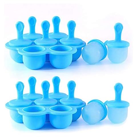 Hamkaw Popsicle Molds Silicone, Set Of 14 Rainbow Baby Ice Pop Molds Bpa Free - Reusable Ice Pop Maker With Sticks Easy Release Ice Freezer Tray For Kids Babies & Adults Cover