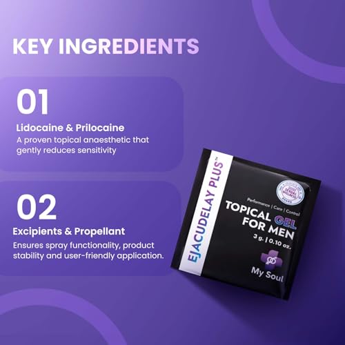 Image of My Soul Topical Gel for Men | Easy Application | Skin Friendly Formula | Personal Care Gel | Convenient Sachet Pack of 10 (3g Each) | Travel Friendly & Discreet