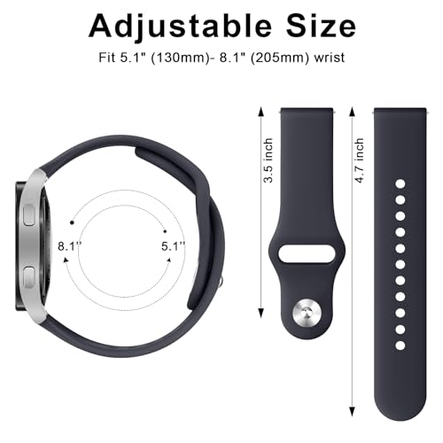 Image of Tobfit Straps for Amazfit Bip /Bip 3 /Bip 3 Pro /Bip /Bip U /Bip U Pro Watch Strap, 20mm Silicone Breathable Replacement Strap for Amazfit GTR 42mm / GTS 2 Mini /2 /2e /3 /4 /4 Mini