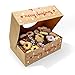 Joyousa Christmas Treat & Cookie Gift Boxes (Set of 12) - For Gift Giving - For Treats, Containers & Tins, Pastry, Candy, Party Favors - Jumbo Vintage Kraft Design with Clear Window