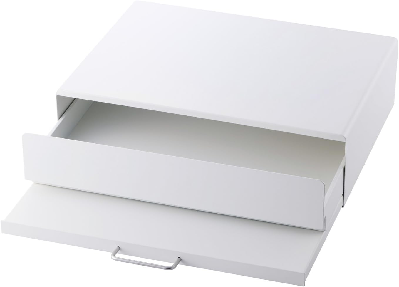 Elecom KAWKPTMWWH Under Range Storage Slide Table, Width 19.7 x Depth 14.6-24.3 x Height 5.5 inches (50 x 37-61.5 x 14 cm), Load Capacity 48.5 lbs (22 kg), Storage for Cups, Small Items, Under