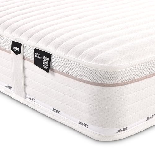 JAY-BE Truecore Hybrid 2000 Double Mattress, 23cm Thick, e-Pocket Sprung, Medium Mattress, Sustainably Made in the UK, 4ft6 Double (190 x 135 x 23cm)