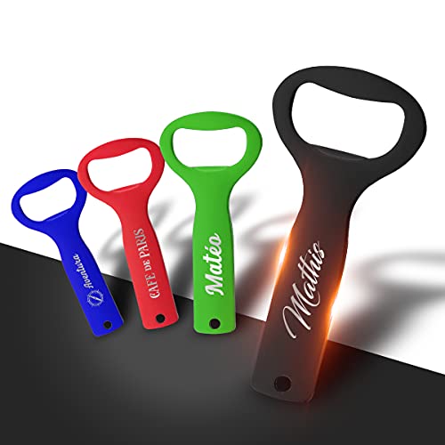 Anpassbarer Aluminium LAGER Flaschenöffner - Personalisierter Flaschenöffner (Lager - Noir/Schwarz) Cover