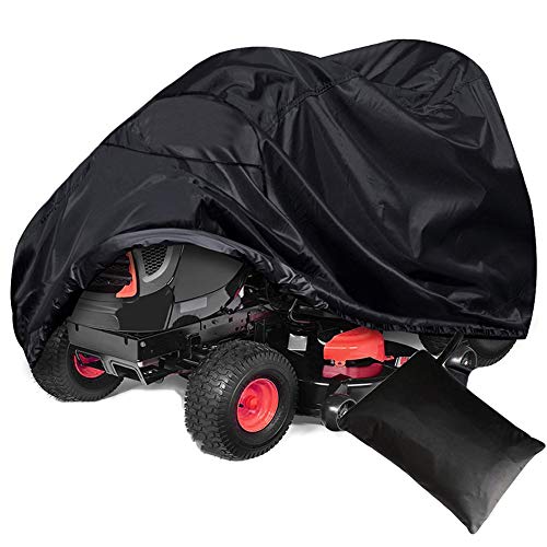 NICEWL Lawn Mower Cover-Outdoors Lawn Tractor Sun Protection Cover, Electric Weeder Dust-Proof Cover,Durable Waterproof UV,Oxford Drawstring Storage Bag,L