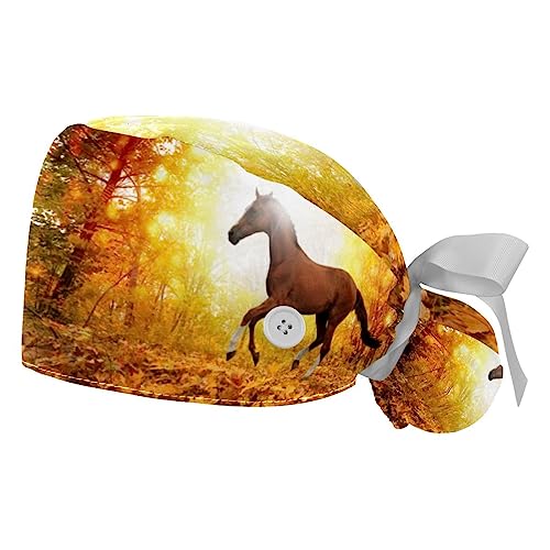 Berret Bouffant VERED avec Bandeau Anti-Transpiration - Lot de 2 Chapeaux de Travail Réglables