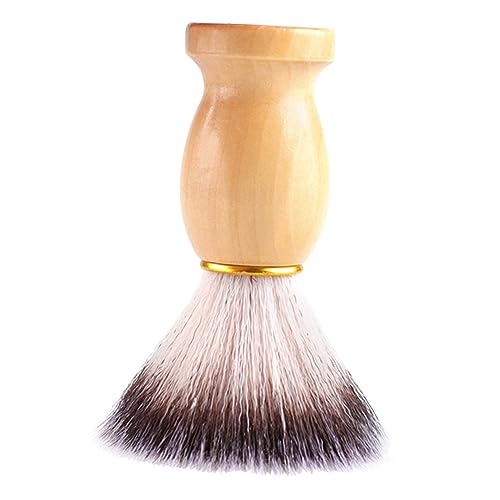 SOESFOUFU Portable Mustache Shaving Brush Wooden Handle Beard Cleaning Brush for Men for