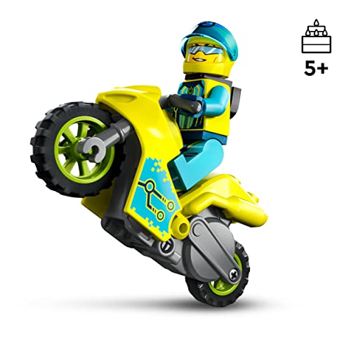 LEGO 60358 City Stuntz Cyber-Stuntbike, schwungradbetriebenes Spielzeug-Motorrad für spannende Sprünge und Tricks… – Bild 3
