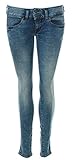 Slim Herrlicher Damen Jeans Jeanshose Mora Push up (Placid (Blau), W25/L30)