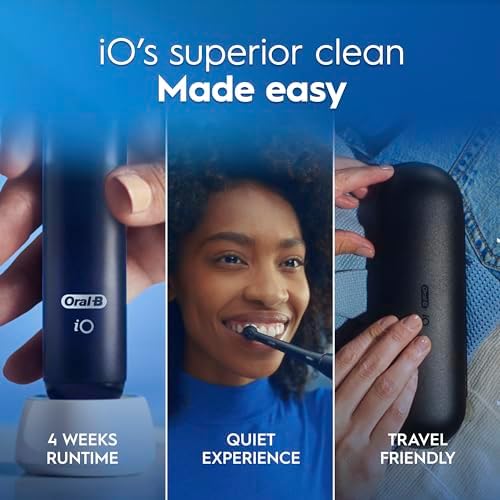 Oral-B iO2 Electric Toothbrush, for an Easy Switch to Electric, Night Black, Rechargeable Electric Toothbrushes, iO Series 2 Limited with 1 Power Toothbrush, 1 Brush Head, and 1 Travel Case