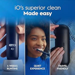 Oral-B iO Series 2 Limited Simple Clean Rechargeable Electric Toothbrush for Adults, Night Black, 3 Modes, Automatic Pressure Sensor for Gum Care, Travel Case — photo 2 of 6