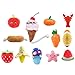 POPETPOP Lot de 12 jouets couineurs en peluche pour petits chiens fruits et légumes