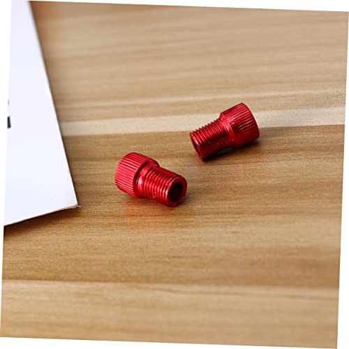 Set Adaptadores de Válvula para Bicicleta INOOMP Aleación de Aluminio Ligero Rojo para Bicicletas Eléctricas y Autos miniatura 7