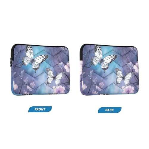 Funda para laptop Butterfly Flowers morada 13-14 pulgadas miniatura 2