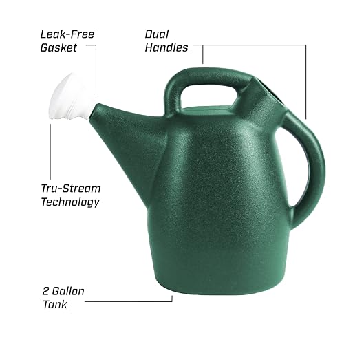 Image of Chapin 2-Gallon Watering Can, Easy-Pour Design for Garden Use | Lightweight durable tank; for lawn care and garden use, supports fertilizer mixing with balanced handle and long reach spout