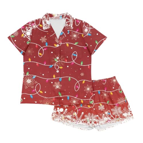 Image of Women's Short Sleeve Sleepwear Pajamas Nightwear with Pockets
