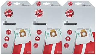 Hoover H81 Vacuum Cleaner Bags, Original, Microfiber, Anti-Odour, Extra Filtering, Compatible with Hoover Space Explorer, 4 Pcs *3 packs.