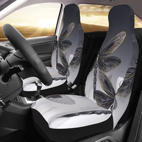 Housses de siège avant voiture libellules : protection luxe et confort imperméable