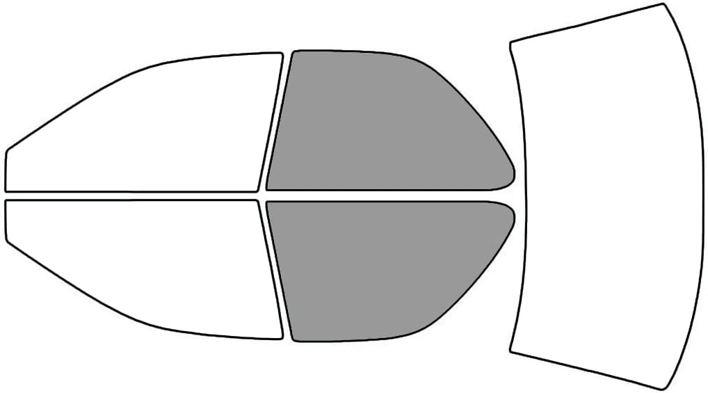 Rvinyl Window Tint Kit Compatible with Subaru Impreza 1993-2001 (Sedan) - Back Precut Kit - 50%