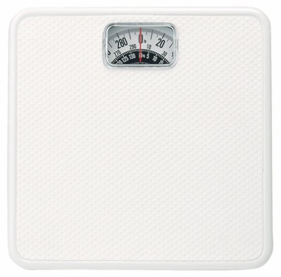 Taylor 20004014EXP White Square Mechanical Bath Scale - Quantity 4