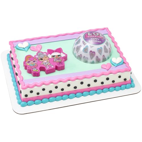 DecoSet L.O.L. Surprise! Cake Decoration 4 Piece Cake Topper Set With Cookie Cutter & Sprinkle Shaker! L.O.L. Surprise! Lets Be Friends For Birthday Party & Celebrations