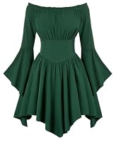 SCARLET DARKNESS – SCARLET DARKNESS Damen Piratenkleid schulterfrei Glockenärme