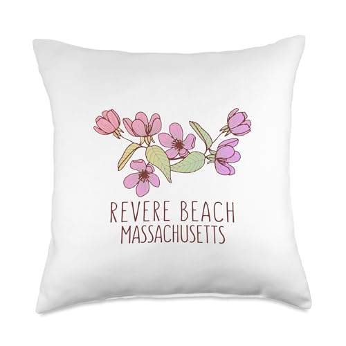 Revere Beach Massachusetts Wildflowers | Revere Beach MA Throw Pillow