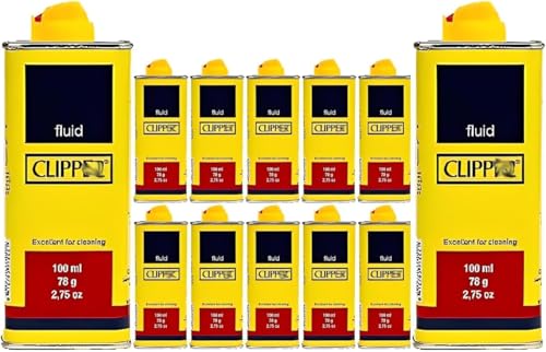TaranNova 12x CLIPPER Lighter Refill Fuel Universal Lighter Fluid Cleaning Home 100ml
