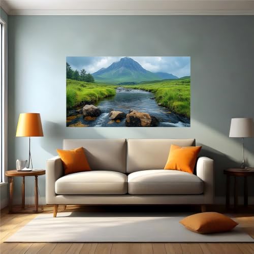 Vinilo autoadhesivo extraíble paisaje de arroyos mural impermeable de 100x70 cm 2
