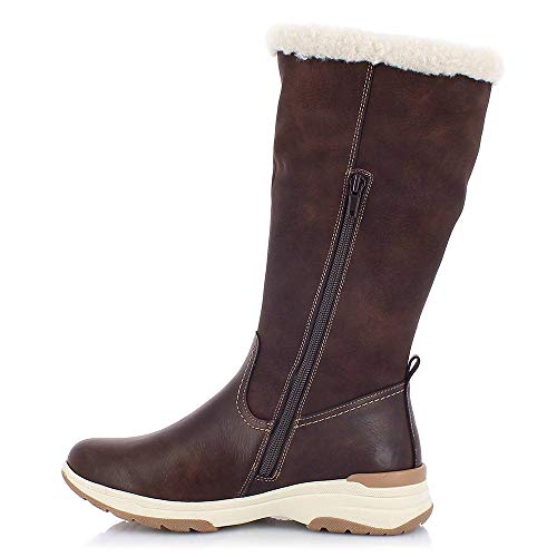 KIMBERFEEL Akutan, Botas para Nieve para Mujer, marrón, 37 EU Cover